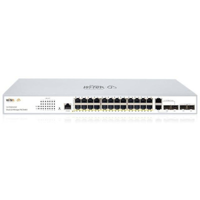 WI-PCMS328GF V2 - 24GE + 2Combo SFP + 2SFP 802.3af/at Cloud L2 Managed PoE switch, 370W