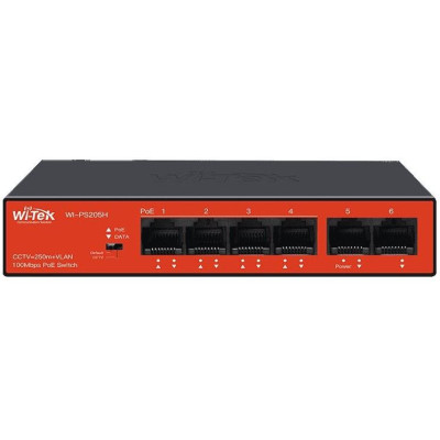 WI-PS205H V3 - 4FE + 2FE PoE switch, 250m, 40W