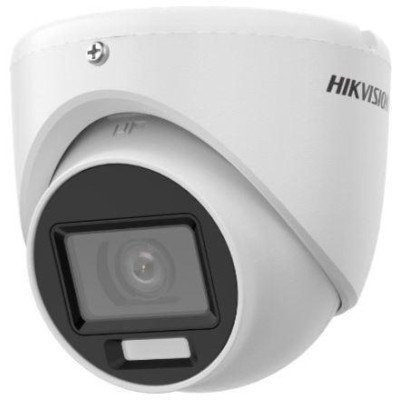 DS-2CE76D0T-LMFS(2.8mm) - 2MPix HDTVI Turret Smart Hybrid Light kamera, LED/IR 20/30m, 4v1, Mikrofon, IP67