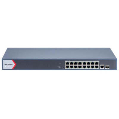 DS-3E1518P-EIV2 - Smart managed switch 16xGB PoE RJ45 + 1x Gb RJ45 + 1x GB SFPl, Super PoE až 300m