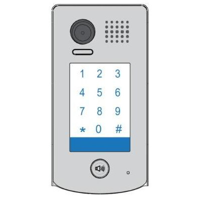 DPC-D248-K - Dveřní jednotka domovního 2D telefonu, kamera, 1 tlačítko, kódová klávesnice, interkom