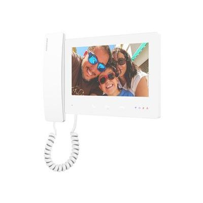 DS-KH7300EY-THE2/White - 2-žilový HD 7“ dotykový monitor se sluchátkem, bílý