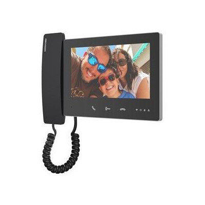 DS-KH7300EY-WTHE2 - 2-žilový HD 7“ dotykový Wi-Fi monitor se sluchátkem, černý