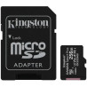 Kingston Canvas Select Plus micro SDXC 256GB Class 10 UHS-I + SD adaptér	Kapacita úložiště: 256GB	Typ paměťové karty: micro SDXC	Rychlost: 100 /85MB/s čtení/zápis	Rychlostní třída: Class 10	Rozměry: 11 mm x 15 mm x 1 mm (microSD) / 24 mm x 32 mm x 2.1 mm (s SD adaptérem)	Provozní teplota: -25°C ~ 85°C
