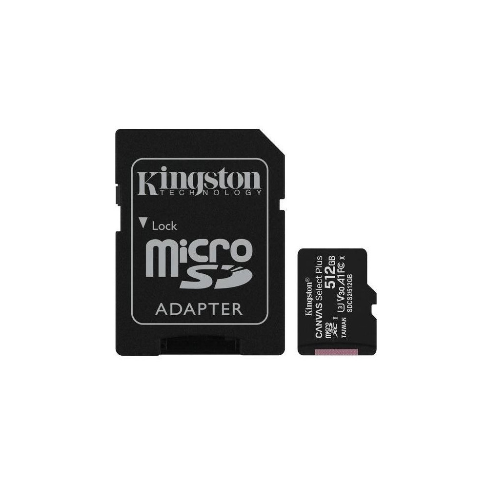 microSDXC karta 512GB - Kingston UHS-I, Class 10 + SD adapter microSDXC karta 512GB - Kingston UHS-I, Class 10 + SD adapter