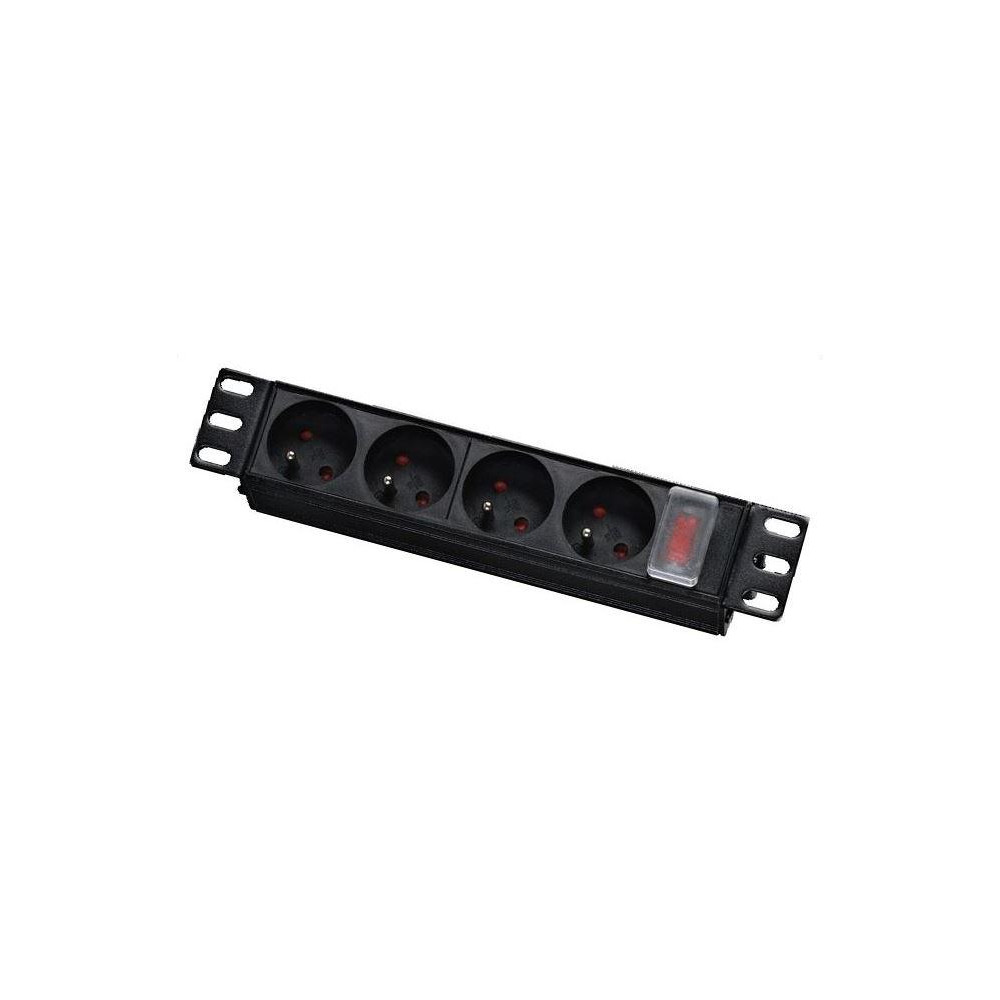 NAPPAN-4-10 - Napájecí panel 4 zásuvek 230V, vypínač, rack 10" 1,8m NAPPAN-4-10 - Napájecí panel 4 zásuvek 230V, vypínač, rack 10" 1,8m