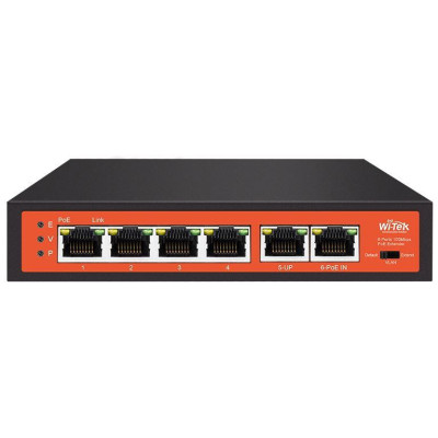 WI-PE51E - PoE extender, 4FE výstup (max. 30W/port) + 1FE vstup (60W), 250m