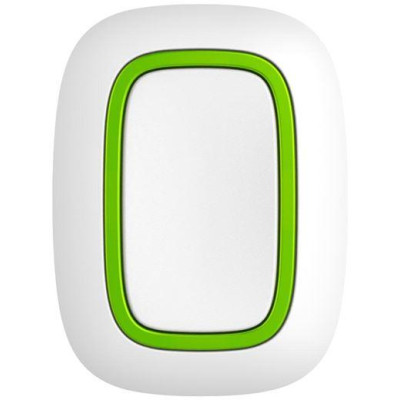 AJAX Button, bílá - Bezdrátové tísňové tlačítko/dálkový ovladač scénářů, LED indikátor pro potvrzení příkazu