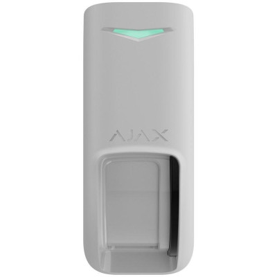 AJAX Curtain Outdoor, bílý - Venkovní bezdrátový detektor pohybu, 2xPIR+MW, záclona, antimasking, PET imunita, dosah 12 metrů