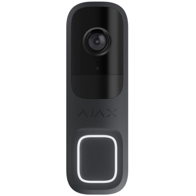 AJAX Doorbell, grafitová - Video zvonek s rozlišením 4 Mpx, vestavěnou AI, HDR, Wi-fi, PIR senzorem, IR 6m, IP54, 12VDC/24VAC