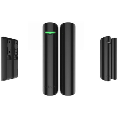 AJAX DoorProtect, černý - Vnitřní bezdrátový detektor otevření dveří a oken, magnetický, pracovní vzdálenost 10–20 mm