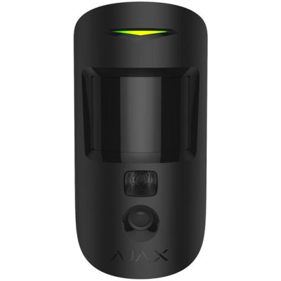 AJAX MotionCam HDR, černý - Bezdrátový detektor PIR+CAM, PET imunita, dosah 12 metrů, integrovaný foťák, HDR