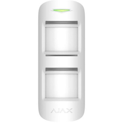 AJAX MotionProtect Outdoor, bílý - Venkovní bezdrátový detektor, 2x PIR, antimasking, PET imunita, instalační výška 0,8-1,3m