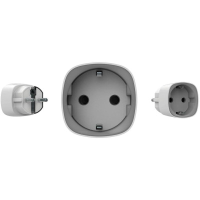 AJAX Socket, bílý - Chytrý zásuvkový adaptér, (typ F), LED signalizující zatížení, funkce měření spotřeby