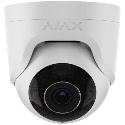 AJAX TurretCam (8 Mpx/2.8 mm), bílá - IP kamera 8 Mpx, obj. 2,8 mm, IR 35m, AI Analytics, microSD, H.265, WDR, HDR, IP65