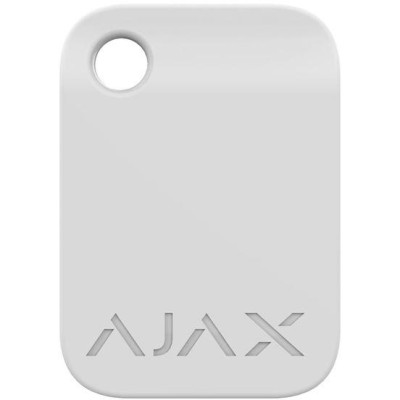 AJAX Tag, bílý - Bezkontaktní tag (klíčenka), podpora až 13 Hubů, technologie DESFire® 13,56 MHz
