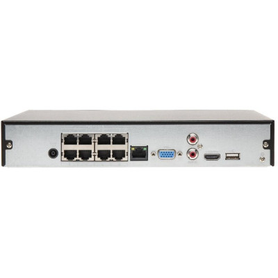 Dahua NVR Lite 8x IP/ 12Mpix/ 80Mbps/ 1x HDD/ 1x LAN + 8x PoE
