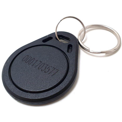 XtendLan Identifikační klíčenka k dveřním stanicím, RFID 125kHz - s číslem - black