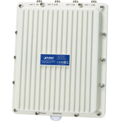 Planet WDAP-3000AX venkovní AP, 1x1Gb, Dual Band 802.11ax (3Gb/s), 4x N, PoE+ 802.3at, VLAN, 256 klientů, -40~70°C, IP67