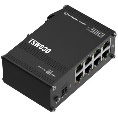 Teltonika TSW030 průmyslový nemanažovaný switch, 8x 10/100, bez zdroje