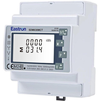 Eastron SDM630MCT-MBUS MID, 1/5A vstup Mbus, třífázový, pulsní výstupy