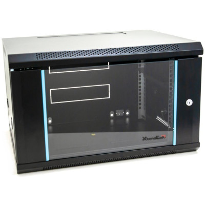 XtendLan 6U/600x450, na zeď, jednodílný, skleněné dveře