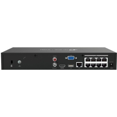 TP-Link VIGI NVR1008H-8P, 8 kanálů, 80Mbps, H.265+, 1x SATA, max. 10 TB, 8x PoE+, 2x USB, VGA, HDMI