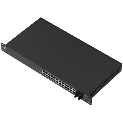 Teltonika SWM280 manažovaný switch, 24x GbE (12x PoE+), 4x SFP, L2+, 19" rack