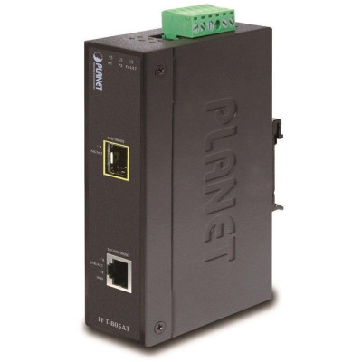 Planet IFT-805AT optický konvertor, SFP, DIN, IP30, -40 až 75 st.C