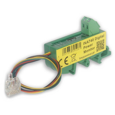 TINYCONTROL INA740 digitální elektroměr na DIN lištu pro LK3 & LK4