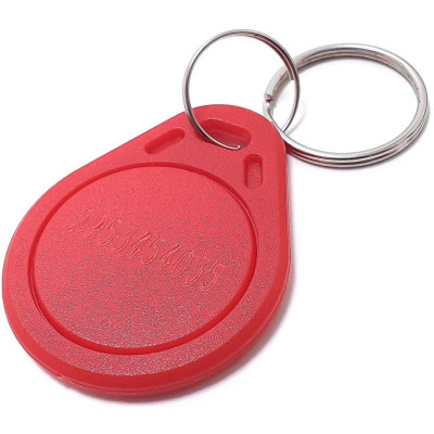XtendLan Identifikační klíčenka k dveřním stanicím, RFID 125kHz - s číslem - red