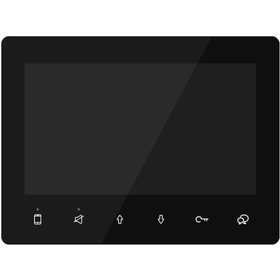 XtendLan Bytový monitor 2-drát D2/ LCD 7" 800x480/ dotyková tlačítka/ CZ menu/ černý/ tenký 14mm