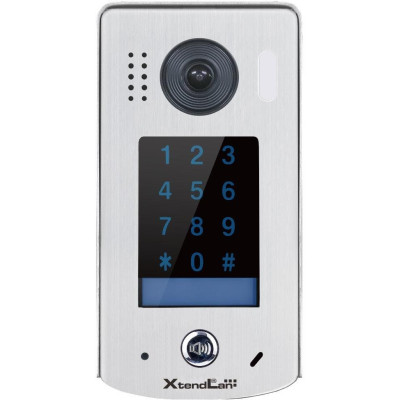 XtendLan Dveřní stanice 2-drát D2/ 1x zvonek/ kamera 170st/ povrchová montáž/ číselná klávesnice