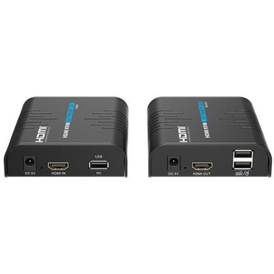 XtendLan HDMI přenos po LAN, vysílač a přijímač, IP/UDP, 100Mbps@1080p, přenos USB, funkce KVM