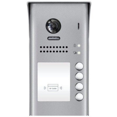 XtendLan Dveřní stanice 2-drát D2/ 4x zvonek/ kamera 170st/ povrchová montáž/ RFID 125kHz