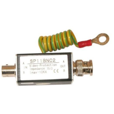 XtendLan Přepěťová ochrana koaxiálního vedení, 1x BNC male, 1x BNC female, zemnící vodič, pro HDCVI/TVI/AHD/PAL