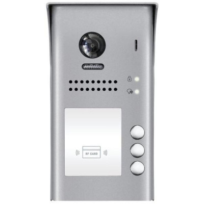 XtendLan Dveřní stanice 2-drát D2/ 3x zvonek/ kamera 170st/ povrchová montáž/ RFID 125kHz