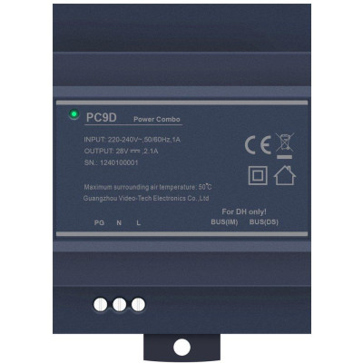 XtendLan Napájecí adaptér vč. injektoru pro D2D systém, montáž na DIN lištu, 28VDC/2,1A