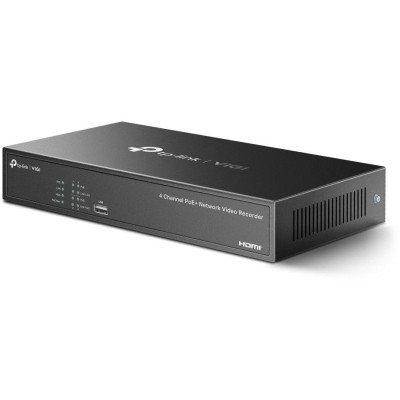 TP-Link VIGI NVR1004H-4P, 4 kanály, 80Mbps, H.265+, 1x SATA, max. 10 TB, 4x PoE+, 2x USB, VGA, HDMI