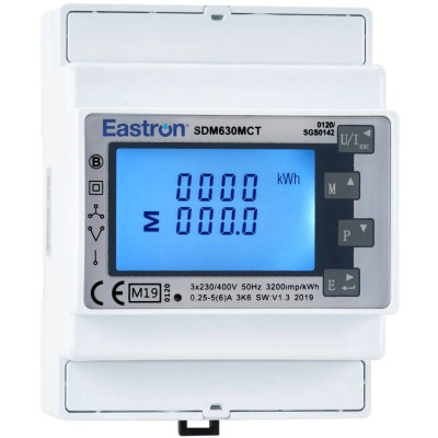 Eastron SDM630MCT- 40mA elektroměr, jednofázový/třífázový