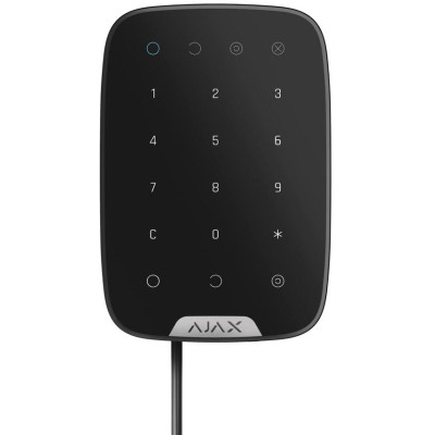 Ajax Superior KeyPad Fibra, černá - Drátová dotyková klávesnice, 15 tlačítek, signalizace stavu systému, ochrana proti hádání he