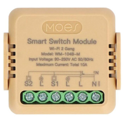 WM-104B-M-MS - 2 kanálový Smart WiFi spínač elektrických spotřebičů, 10A